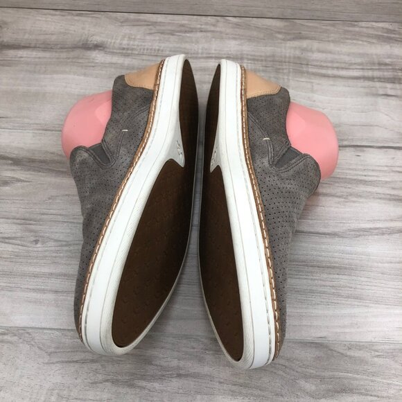 Ugg Shoes Womens 9.5 Adley Gray Suede Slip On Sneakers - Picture 6 of 11